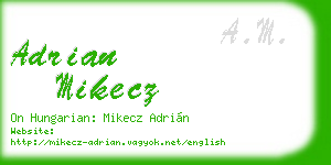 adrian mikecz business card